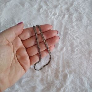 Vintage Sterling Silver Woven Necklace